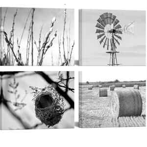 Farmhouse Wall Art Set of 4 – 12x16 Canvas Prints